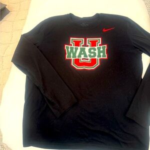 Men’s WashU Long sleeve Nike dri-fit shirt size large
